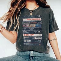 Rock Cassettes Tape Printed T-shirt, Rock Bands Shirt