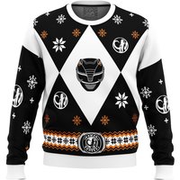 Mighty Morphin Power Ranger Black Ugly Christmas Sweater