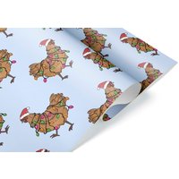 Cute Chicken Gift Wrap Farm Animal Christmas Wrapping Paper Present Holiday Lights Party Decorations