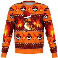 Charmanders Pkm Ugly Christmas Sweater, 3d Sweater