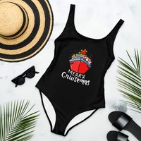 Merry Cruisemas Swimsuit, Merry Christmas, Santa On Vacation, Christmas Trip