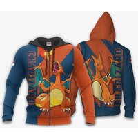 Pkm Charizard Hoodie, 3d Zip Hoodie