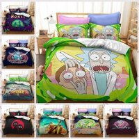 3pcs Bedding Set Rick And Rickandmorty Quilt Duvet Cover Single Double King Size