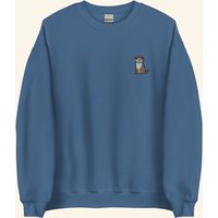 Otter Embroidered Premium Sweatshirt Gift, Embroidered Handmade Cute