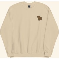 Capybara Embroidered Premium Sweatshirt Gift, Embroidered Handmade Cute