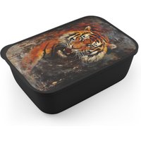 Growling Tiger Pla Bento Box With Band And Utensils