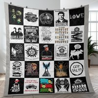 Supernatural Movie Blanket, Supernatural Fleece Blanket