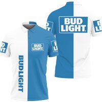 Bud Light 2 Color Unisex Polo Shirt 3d