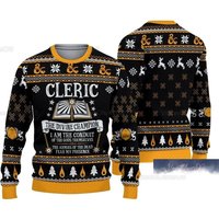 Christmas Dnd Classes Cleric Ugly Christmas Sweater