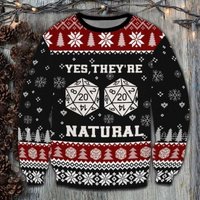Yes They're Natural Dnd Ugly Christmas Sweater