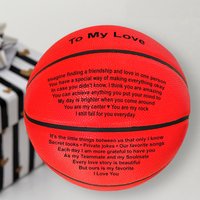 To My Love Red Basketball Gift To My Boyfriend Wedding