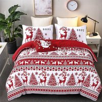 Christmas Bedding Set Snowflakes Christmas Tree Elk Home Bedding Sets