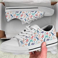 Magical Dinosaur Pattern Dino Women's Low Top Sneaker