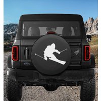 Spare Tire Cover Sasquatch Skiing