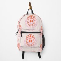 Howdy Yall | Preppy Aesthetic Smiley Face With Leopard Backpack