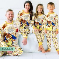 Christmas Beauty Beast Pajamas Set, Beauty Beast Pajamas Family