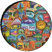 National Parks Badges Universe Exploration Tire Covers Wheel Cover