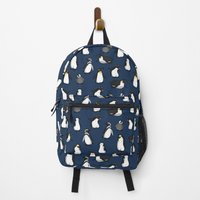 Cute Penguin Pattern (dark Blue Variant) Backpack