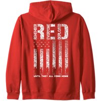 Red Friday Military Veteran Zip Hoodie