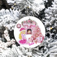 Christmas Barbie Tree Ornament, Custom Ornament, Barbie Inspired Gift