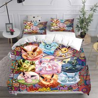 Personalized Pkm Eevee Evolution Bedding Set