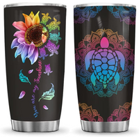 20oz Tumbler With Sea Turtle Design