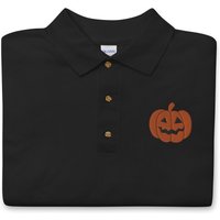 Pumpkin Embroidered Polo