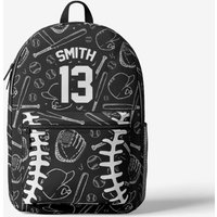 Personalized Baseball/softball Backpack For Kids | Back To School Backpack