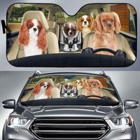 Cavalier King Charles Spaniel Family Car Sun Shade