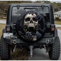 Dark Skull Halloween Spare Tire Cover