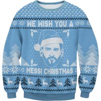 Messi Christmas Sweater Round Neck Long Sleeve Sweatshirt