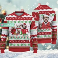 Christmas Post Malone Sweater, Post Malone Holiday Sweater