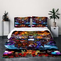 Diy Five Nights Freddy Fnaf Three-piece Quilt Cover Bedding Set