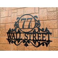Personalized Metal Address Sign For House Custom Number Sign Street Address