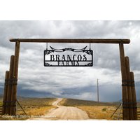 Custom Large Metal Farm Sign | Personalized Name Board