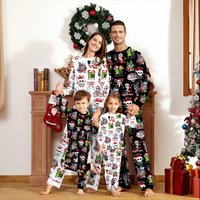 Nightmare Before Xmas Group Christmas Matching Family Pajamas Set, Christmas Pajamas