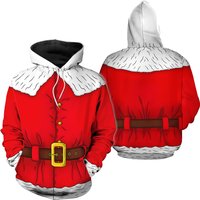 Santa Claus Costume Christmas 3d Hoodie