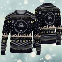 Lord Of The Rings Elvish Circle Ugly Christmas Sweater