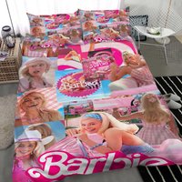 Personalize Barbie Pattern Bedding Set