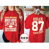 Go Taylors Boyfriend Shirt, Vintage Travis Kelce Sweatshirt