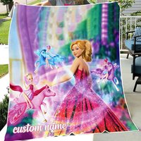 Custom Name Barbie Blanket