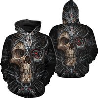Terminator Skull Pl 3d Hoodies