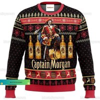 Christmas Captain Morgan Ugly Sweater, Captain Morgan Xmas Sweater