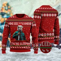Michael Myers Horror Christmas Ugly Sweater