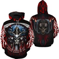 Ride Free Biker Skull 3d Hoodie