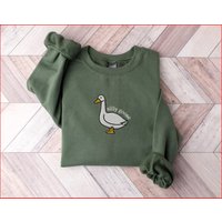 Embroidered Silly Goose Crewneck Sweatshirt