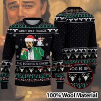 Leonardo Dicaprio Ugly Christmas Ugly Sweater 3d, Leonardo Sweater 3d