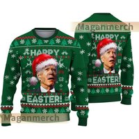 Santa Joe Biden Merry Easter Ugly Christmas Shirt, Christmas Gift