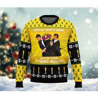 Will Smith Slaps Chris Rocks Meme Ugly Xmas Sweater, Funny Xmas Sweatshirt