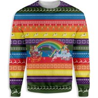 Ho Ho Ho Homo Unicorn Christmas Sweater